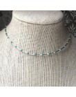 Proste koraliki Strand naszyjnik kobiety ciąg z koralikami krótkie Choker naszyjnik biżuteria Chokers naszyjnik prezent