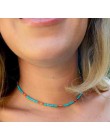 Proste koraliki Strand naszyjnik kobiety ciąg z koralikami krótkie Choker naszyjnik biżuteria Chokers naszyjnik prezent