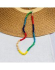 Proste koraliki Strand naszyjnik kobiety ciąg z koralikami krótkie Choker naszyjnik biżuteria Chokers naszyjnik prezent