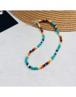 Proste koraliki Strand naszyjnik kobiety ciąg z koralikami krótkie Choker naszyjnik biżuteria Chokers naszyjnik prezent