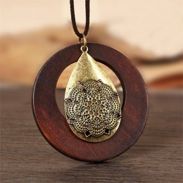 2019 new vintage woman naszyjniki biżuteria kreatywne naszyjniki i wisiorki drewniany naszyjnik collares mujer choker naszyjnik