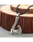 Norse oświadczenie Viking naszyjnik męska Pagan biżuteria wilk topór młot thora Amulet Symbol słowiański Punk Vintage kobiety na