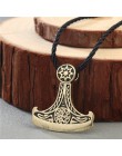 Norse oświadczenie Viking naszyjnik męska Pagan biżuteria wilk topór młot thora Amulet Symbol słowiański Punk Vintage kobiety na