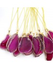 Reiki naturalny onyks agaty wisiorki naszyjnik Chakra Multi kolorowe kawałek nieregularne prawdziwe Agat kryształ kamień kwarcow