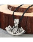 Norse oświadczenie Viking naszyjnik męska Pagan biżuteria wilk topór młot thora Amulet Symbol słowiański Punk Vintage kobiety na