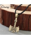 Norse oświadczenie Viking naszyjnik męska Pagan biżuteria wilk topór młot thora Amulet Symbol słowiański Punk Vintage kobiety na