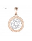 FJ 12 znak zodiaku 585 złoty kolor konstelacji Rose White wisiorki koziorożec/Gemini Twisted naszyjnik łańcuch kobiety mężczyźni