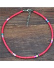 4/6/8mm 20 kolorów glina polimerowa naszyjnik miękka ceramika Choker naszyjnik kolorowe Surfer koraliki kołnierz ręcznie Femme b