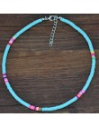 4/6/8mm 20 kolorów glina polimerowa naszyjnik miękka ceramika Choker naszyjnik kolorowe Surfer koraliki kołnierz ręcznie Femme b