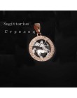 FJ 12 znak zodiaku 585 złoty kolor konstelacji Rose White wisiorki koziorożec/Gemini Twisted naszyjnik łańcuch kobiety mężczyźni