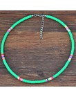 4/6/8mm 20 kolorów glina polimerowa naszyjnik miękka ceramika Choker naszyjnik kolorowe Surfer koraliki kołnierz ręcznie Femme b