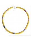 4/6/8mm 20 kolorów glina polimerowa naszyjnik miękka ceramika Choker naszyjnik kolorowe Surfer koraliki kołnierz ręcznie Femme b