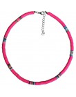 4/6/8mm 20 kolorów glina polimerowa naszyjnik miękka ceramika Choker naszyjnik kolorowe Surfer koraliki kołnierz ręcznie Femme b