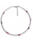4/6/8mm 20 kolorów glina polimerowa naszyjnik miękka ceramika Choker naszyjnik kolorowe Surfer koraliki kołnierz ręcznie Femme b
