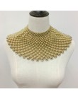 MANILAI Punk stop Torque Choker naszyjniki dla kobiet Maxi biżuteria afryka duży kołnierz oświadczenie naszyjnik Boho Collier Fe