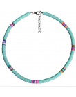 4/6/8mm 20 kolorów glina polimerowa naszyjnik miękka ceramika Choker naszyjnik kolorowe Surfer koraliki kołnierz ręcznie Femme b