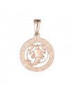 FJ 12 znak zodiaku 585 złoty kolor konstelacji Rose White wisiorki koziorożec/Gemini Twisted naszyjnik łańcuch kobiety mężczyźni