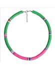 4/6/8mm 20 kolorów glina polimerowa naszyjnik miękka ceramika Choker naszyjnik kolorowe Surfer koraliki kołnierz ręcznie Femme b