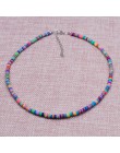 4/6/8mm 20 kolorów glina polimerowa naszyjnik miękka ceramika Choker naszyjnik kolorowe Surfer koraliki kołnierz ręcznie Femme b