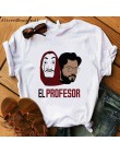 2020 La Casa De Papel kobiety BELLA CIAO Tshirt dom papieru śmieszne lato T Shirt pieniądze Heist kobiety luźna koszulka femme