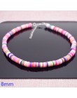 4/6/8mm 20 kolorów glina polimerowa naszyjnik miękka ceramika Choker naszyjnik kolorowe Surfer koraliki kołnierz ręcznie Femme b
