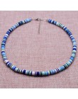 4/6/8mm 20 kolorów glina polimerowa naszyjnik miękka ceramika Choker naszyjnik kolorowe Surfer koraliki kołnierz ręcznie Femme b