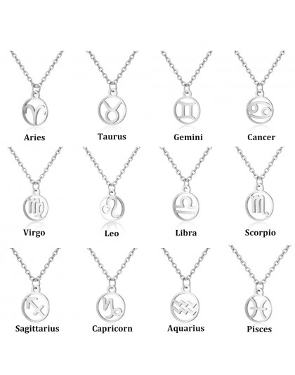 Todorova gwiazda ze stali nierdzewnej znak zodiaku Neckless 12 konstelacji naszyjnik damski złoty łańcuszek naszyjnik mężczyzn b