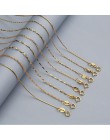 Lo Paulina 100% 925 Sterling Silver Water-wave Chain dla kobiety 40 cm/45 cm naszyjnik łańcuch złoty/różowe złoto kolor LP003