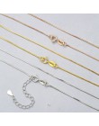 Lo Paulina 100% 925 Sterling Silver Water-wave Chain dla kobiety 40 cm/45 cm naszyjnik łańcuch złoty/różowe złoto kolor LP003