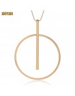 Proste Duże Okrągłe Koło Wisiorek Naszyjnik dla Kobiet Minimalistyczny Złoty Krąg Długi Naszyjnik Elegancki Collier femme 2019 B