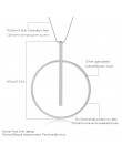 Proste Duże Okrągłe Koło Wisiorek Naszyjnik dla Kobiet Minimalistyczny Złoty Krąg Długi Naszyjnik Elegancki Collier femme 2019 B