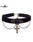 YiYaoFa krzyż naszyjnik choker w stylu vintage naszyjnik i wisiorek naszyjnik z jezusem dla kobiet akcesoria DD-18