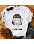 2020 La Casa De Papel kobiety BELLA CIAO Tshirt dom papieru śmieszne lato T Shirt pieniądze Heist kobiety luźna koszulka femme