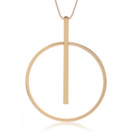 Proste Duże Okrągłe Koło Wisiorek Naszyjnik dla Kobiet Minimalistyczny Złoty Krąg Długi Naszyjnik Elegancki Collier femme 2019 B