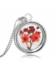 Suszone róże szkło pływające Lockets wisiorek naszyjniki dla kobiet suszony kwiat wisiorki naszyjnik choker łańcuszek biżuteria 