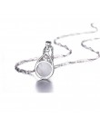 Anenjery 925 srebro naszyjnik miłość kąt łza Moonlight naszyjnik z opalem Neckace dla kobiet prezent 45cm Box choker łańcuszek S