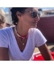 Boho glina polimerowa Choker naszyjnik dla kobiet Handmade kolorowy naszyjnik Choker Femme biżuteria