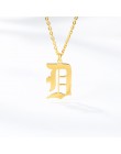 Złoty kolor 26 liter biżuteria stary angielski alfabet naszyjniki dla kobiet Choker A B C D E F G H I J K N O P Q S T U V W X Y 