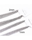 1mm i 2mm 10 sztuk dużo łańcuchy ze stali nierdzewnej srebrny i złoty i różowe złoto kolor 45-60CM naszyjniki kobiety/mężczyźni 