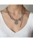 KMVEXO Punk Hip Hop Unisex ziemia wisiorek naszyjniki dla kobiet mężczyzna 2019 moda duże łańcuszki metalowe Street biżuteria na