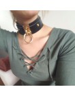 KMVEXO 2019 nowych moda Sexy Harajuku Handmade Choker Punk skórzana obroża naszyjnik srebrny Metal o-round momenty Party biżuter