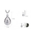 Anenjery 925 srebro naszyjnik miłość kąt łza Moonlight naszyjnik z opalem Neckace dla kobiet prezent 45cm Box choker łańcuszek S