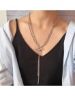 KMVEXO Punk Hip Hop Unisex ziemia wisiorek naszyjniki dla kobiet mężczyzna 2019 moda duże łańcuszki metalowe Street biżuteria na