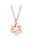 Moana Choker Kolye moda zwierzęta psy ślady łapa łańcuszek wisiorek naszyjnik naszyjniki biżuteria dla kobiet sweter