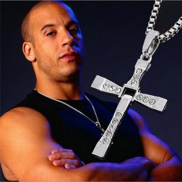 2017 nowe męskie naszyjniki moda biżuteria filmowa szybki i wściekły Toretto mężczyźni klasyczny krzyż naszyjnik