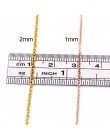 1mm i 2mm 10 sztuk dużo łańcuchy ze stali nierdzewnej srebrny i złoty i różowe złoto kolor 45-60CM naszyjniki kobiety/mężczyźni 