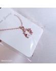 Moda kreatywne kwiaty motyle naszyjnik cyrkon kryształ masa perłowa Garland naszyjnik dla kobiet biżuteria akcesoria