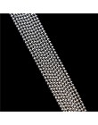 10 sztuk/partia 1 mm metalowa kula koralik Link łańcuchy złoto posrebrzane do samodzielnego robienia biżuterii naszyjnik akcesor