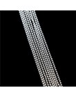 10 sztuk/partia 1 mm metalowa kula koralik Link łańcuchy złoto posrebrzane do samodzielnego robienia biżuterii naszyjnik akcesor