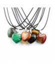 Hurtownie kamień naturalny wisiorek kształt serca kryształ AgateNecklace dobrej jakości naszyjnik wisiorki 20*6mmm